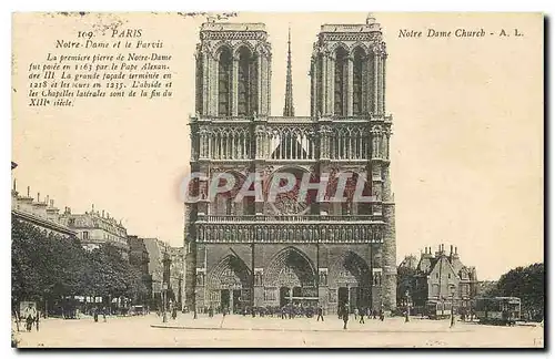 Ansichtskarte AK Paris Notre Dame et le Parvis