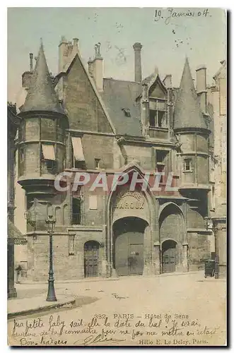 Cartes postales Paris Hotel de Sens