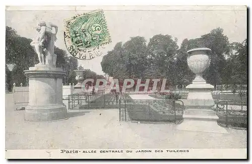 Cartes postales Paris Allee centrale du Jardin des Tuileries