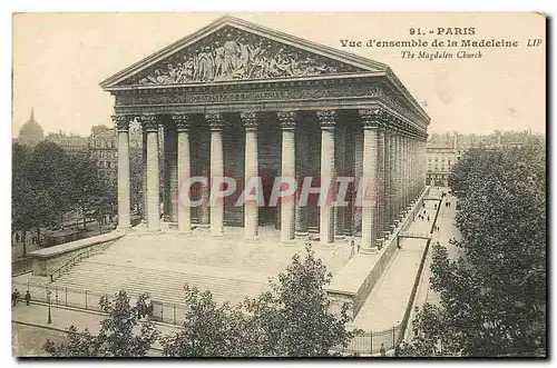 Cartes postales Paris Vue d'Ensemble de la Madeleine