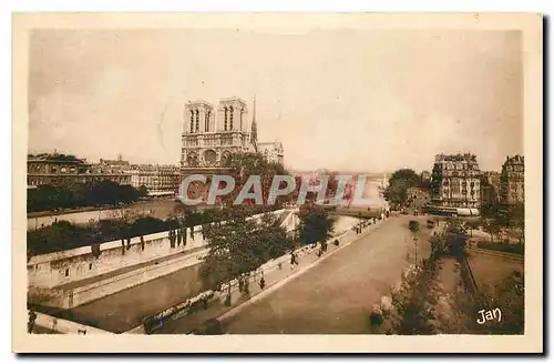 Ansichtskarte AK Paris Vue sur le Quai de Montebello Notre Dame