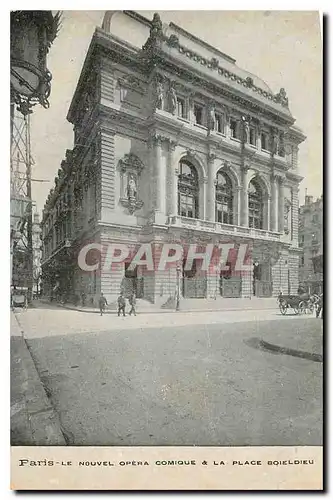 Ansichtskarte AK Paris Le Nouvel Opera comique & la Place Boieldieu