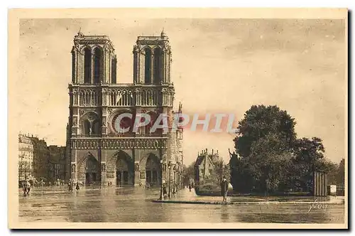 Ansichtskarte AK Paris en Flanant Le Parvis et la Facade de Notre Dame