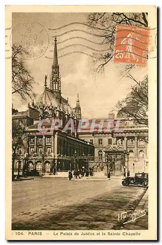 Ansichtskarte AK Paris Le Palais de Justice et la Sainte Chapelle