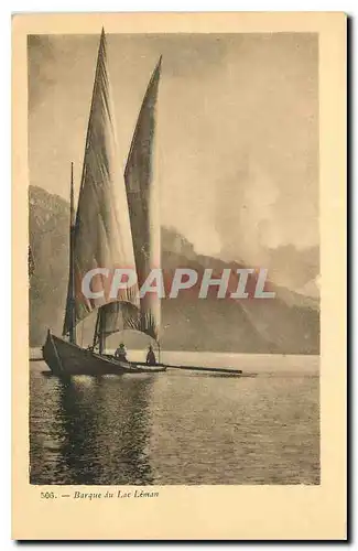 Cartes postales Barque du Lac Leman Bateau Barque