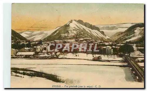 Cartes postales Digne Vue generale sous la neige