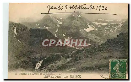 Cartes postales Chemin du Cirque de Iroumouse Environs de Gedre