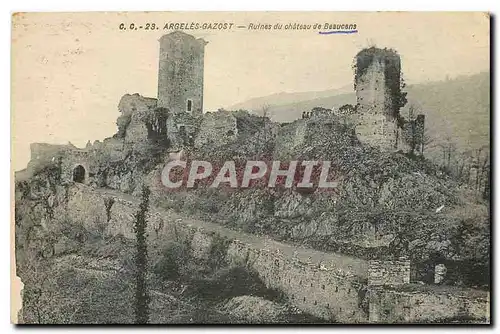 Cartes postales Argeles Gazost Ruines du Chateau de Beaucens