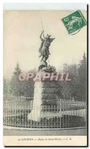 Cartes postales Lourdes Statue de Saint Michel