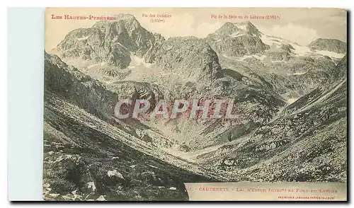 Cartes postales Les Hautes Pyrenees Cauterets Lac d'Eston et Fond du Lutour