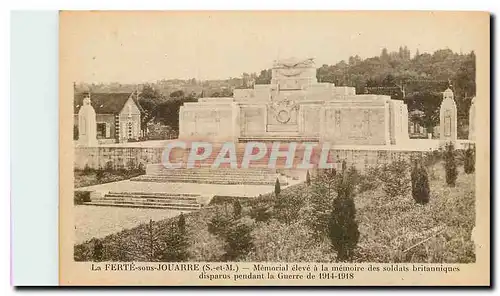 Cartes postales La Ferte sous Jouarre S et M Memotial eleve a la memoire des soldats britanniques disparus penda