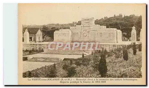 Cartes postales La Ferte sous Jouarre S et M Memotial eleve a la memoire des soldats britanniques disparus penda