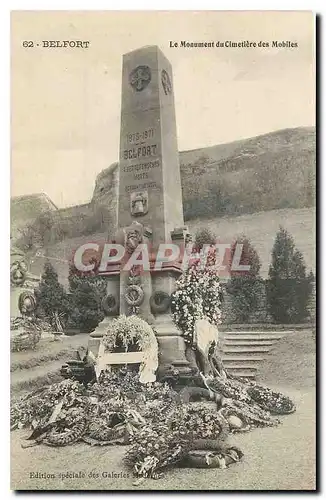 Cartes postales Belfort Le Monument du Cimetiere des Mobiles