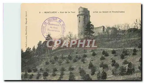 Cartes postales Montlhery Vue de la Tour prise au levant et Promenades