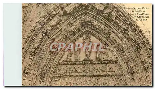 Ansichtskarte AK Tympan du Grand Portail de l'Eglise de Saint Sulpice de Favieres S et P