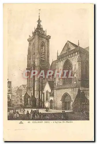 Ansichtskarte AK Colmar 1860 L'Eglise St Martin