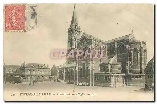 Ansichtskarte AK Environs de Lille Lambersart L'Eglise