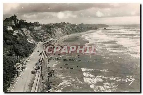 Ansichtskarte AK Biarritz Basses Pyrenees La Plage et la Cote des Basques