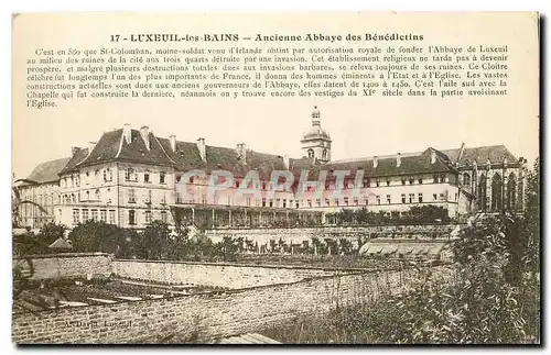 Cartes postales Luxeuil les Bains Ancienne Abbaye des Benedictins