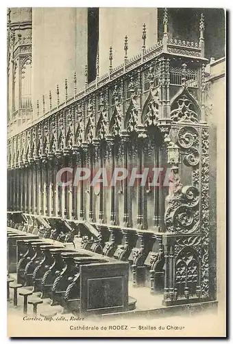 Cartes postales Cathedrale de Rodez Stalles du Choeur