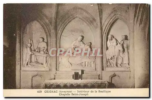 Ansichtskarte AK Ceignac Aveyron Interieur de la Basilique Chapelle Saint Joseph