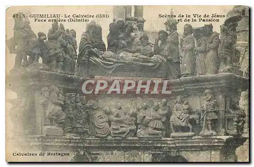 Cartes postales Guimiliau Le Calvaire Face arriere Scenes de la Vie de Jesus et de la Passion