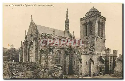 Ansichtskarte AK Locronan Eglise du XV siecle cote Ouest