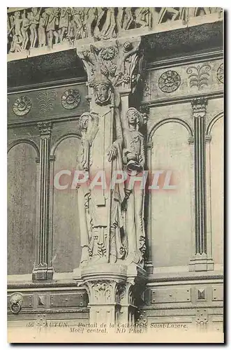 Cartes postales Autun Portail de la Cathedrale Saint Lazare Motif central
