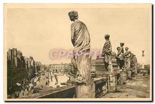 Ansichtskarte AK La Douce France Bordeaux Gironde Vue generale prise de la Terrasse du Grand Theatre