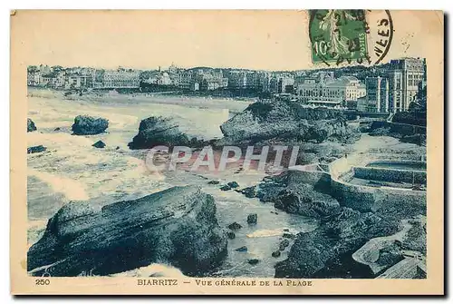 Cartes postales Biarritz Vue generale de la Plage