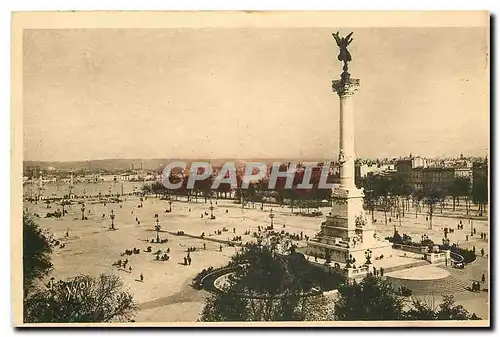 Ansichtskarte AK La Douce France Bordeaux Gironde Place des Quinconces et Monument des Girondins