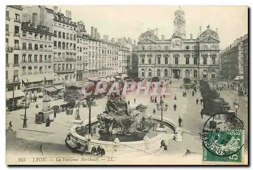 Ansichtskarte AK Lyon La Fontaine Bartholdi