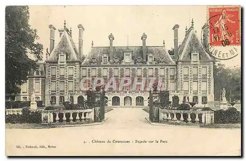 Cartes postales Chateau de Courances Facade sur le Parc