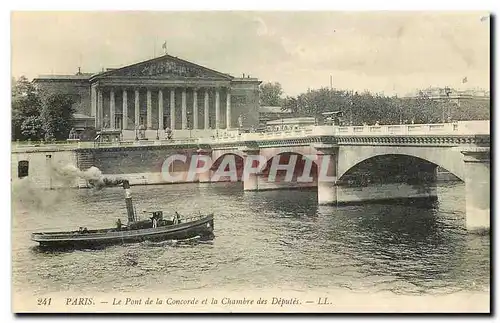 Ansichtskarte AK Paris Le Pont de la Concorde et la Chambre des Deputes Bateau