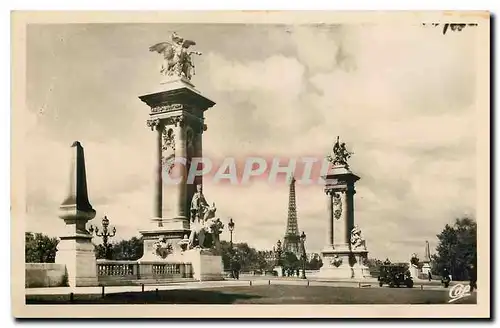 Ansichtskarte AK Paris Le Pont Alexandre III et la Tour Eiffel