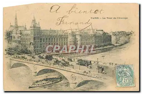 Cartes postales Paris La Tour de l'Horloge