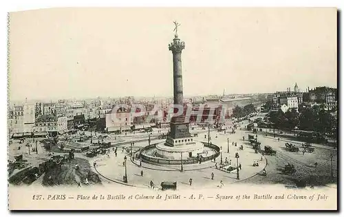 Cartes postales Paris Place de la Bastille et Colonne de Juillet