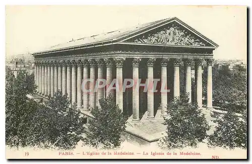 Cartes postales Paris L'Eglise de la Madeleine