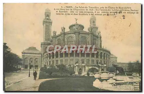 Cartes postales Paris Le Palais du Trocadero pris du Champ de Mars