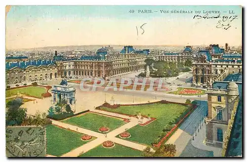 Cartes postales Paris Vue generale du Louvre