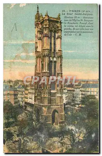 Cartes postales Paris La Tour Saint Jacques