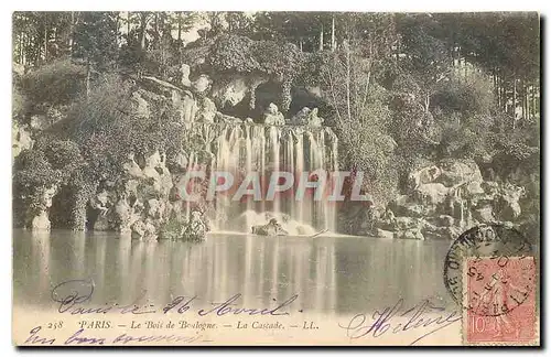 Ansichtskarte AK Paris Le Bois de Boulogne La Cascade