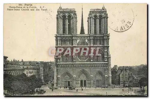 Cartes postales Paris Notre Dame et le Parvis