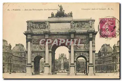 Cartes postales Paris Arc de Triomphe du Carrousel