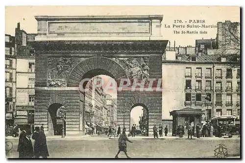 Cartes postales Paris la Porte Saint Martin