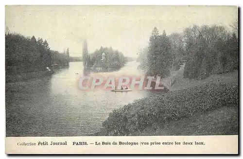 Cartes postales Collection Petit Journal Paris le Bois de Boulogne vue prise entre les deux Lacs