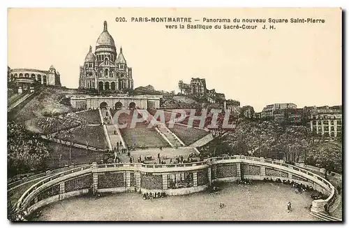 Ansichtskarte AK Paris Montmartre Panorama du Nouveau Square Saint Pierre vers la Basilique du Sacre Coeur