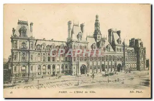 Cartes postales Paris l'Hotel de Ville