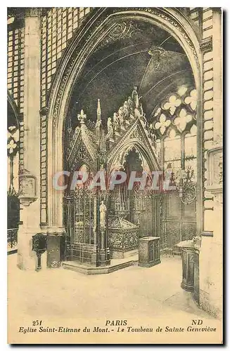 Ansichtskarte AK Paris Eglise Saint Etienn du Mont le Tombeau de Sainte Genevieve