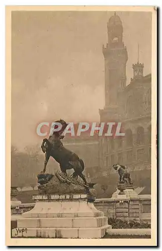 Cartes postales Paris en Flanant Dans les Jardins du Trocadero Cheval Elephant